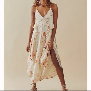 Free People Ivory and Embroidered Audrey Dress